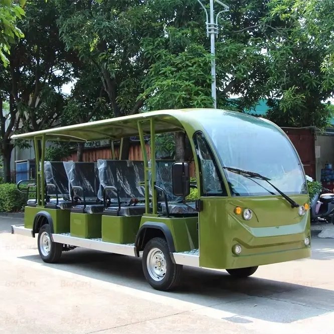 Electric Sightseeing Bus Hotel Resort Four-wheel Vehicle Off-road Golf Cart with Comfortable Seat Attraction Scooter